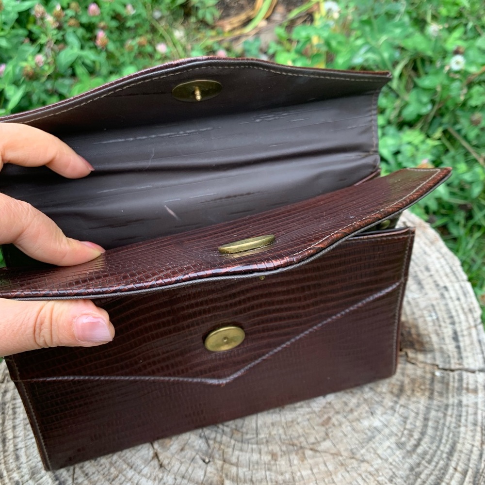 Vintage brown leather ladie’s purse - Picture 5 of 11